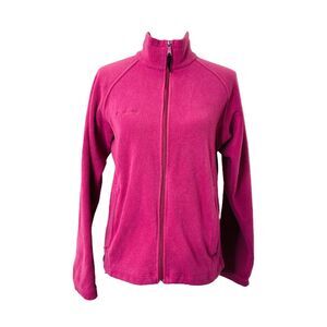 Columbia Women's Jacket Purple Fleece Full Zip Long Sleeve High Neck Size Medium